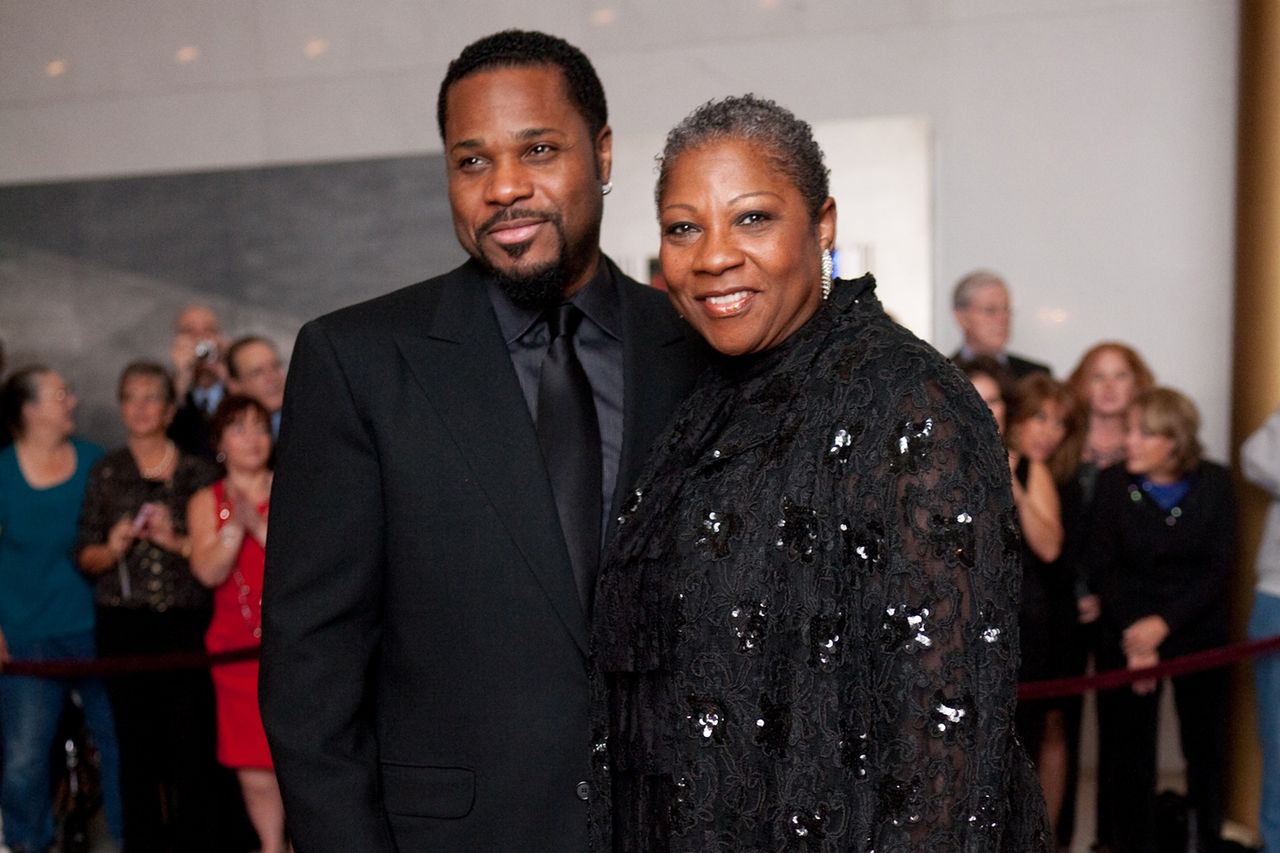 Malcolm-Jamal Warner with his mother, Pamela, at the 12th annual Mark Twain Prize for American Humor on Oct. 26, 2009Credit: Brendan Hoffman/Getty