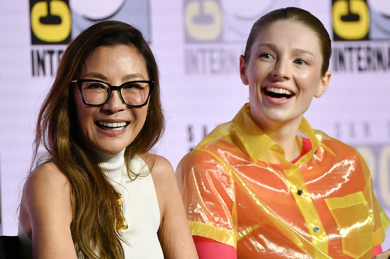 Michelle Yeoh and Hunter Schafer at the San Diego Comic-Con on July 24, 2026.Credit: Chris DELMAS / AFP via Getty