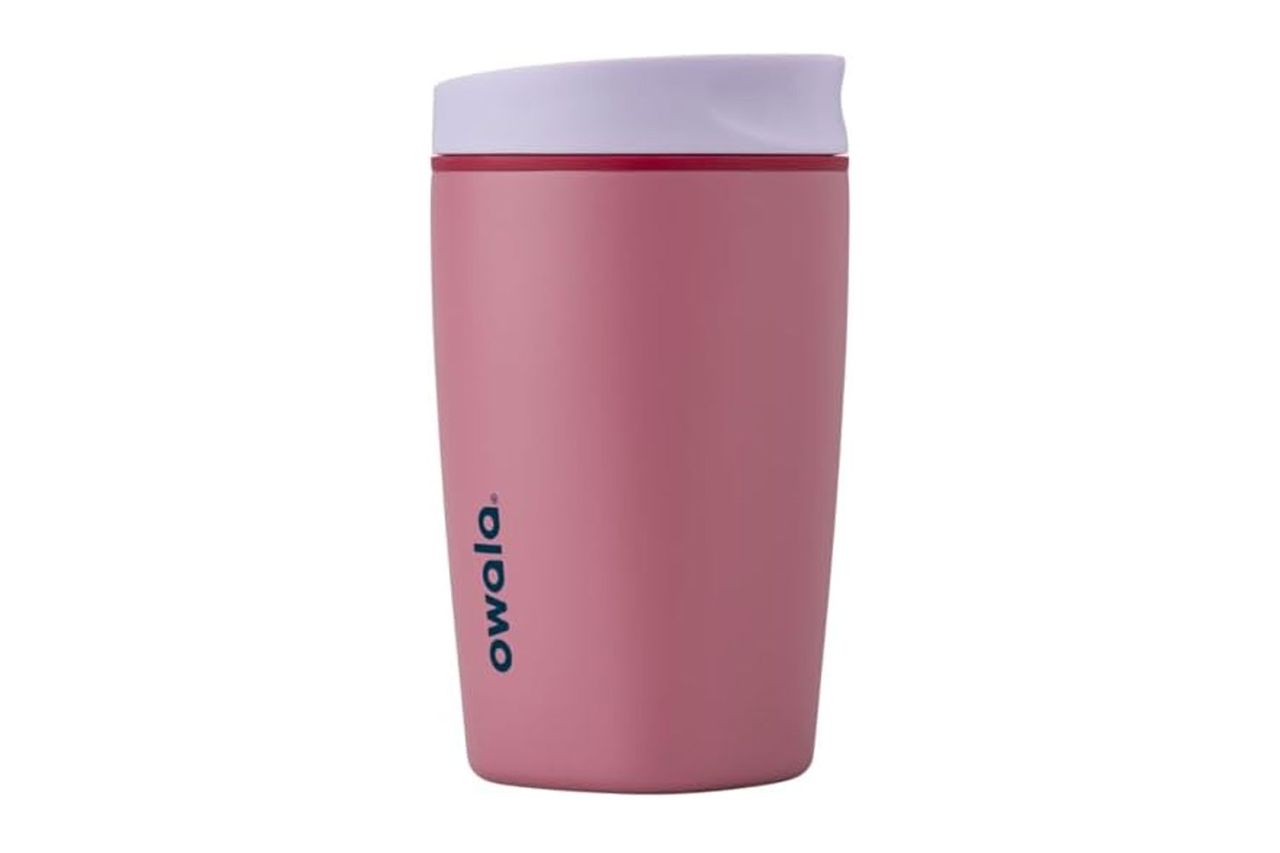 Owala SmoothSip Slider Insulated Stainless Steel Coffee Tumbler Credit: Amazon