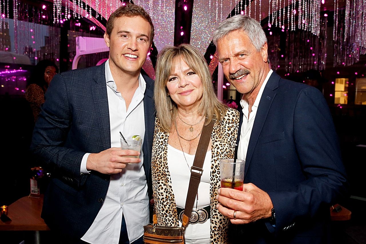 Peter Weber with parents Barbara Figarola Weber and Peter Weber Sr. in 2022Credit: Dominik Bindl/Getty