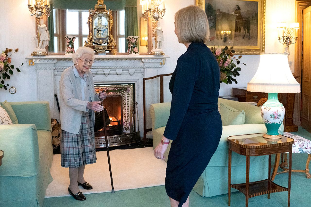 Britain's Queen Elizabeth II and new Conservative Party leader and Britain's Prime Minister-elect Liz Truss meet at Balmoral Castle in Ballater, Scotland, on September 6, 2022, where the Queen invited Truss to form a Government. Queen Elizabeth meets with Prime Minister-elect Liz Truss at Balmoral Castle in Scotland on Sept. 6, 2022Credit: JANE BARLOW/POOL/AFP via Getty
