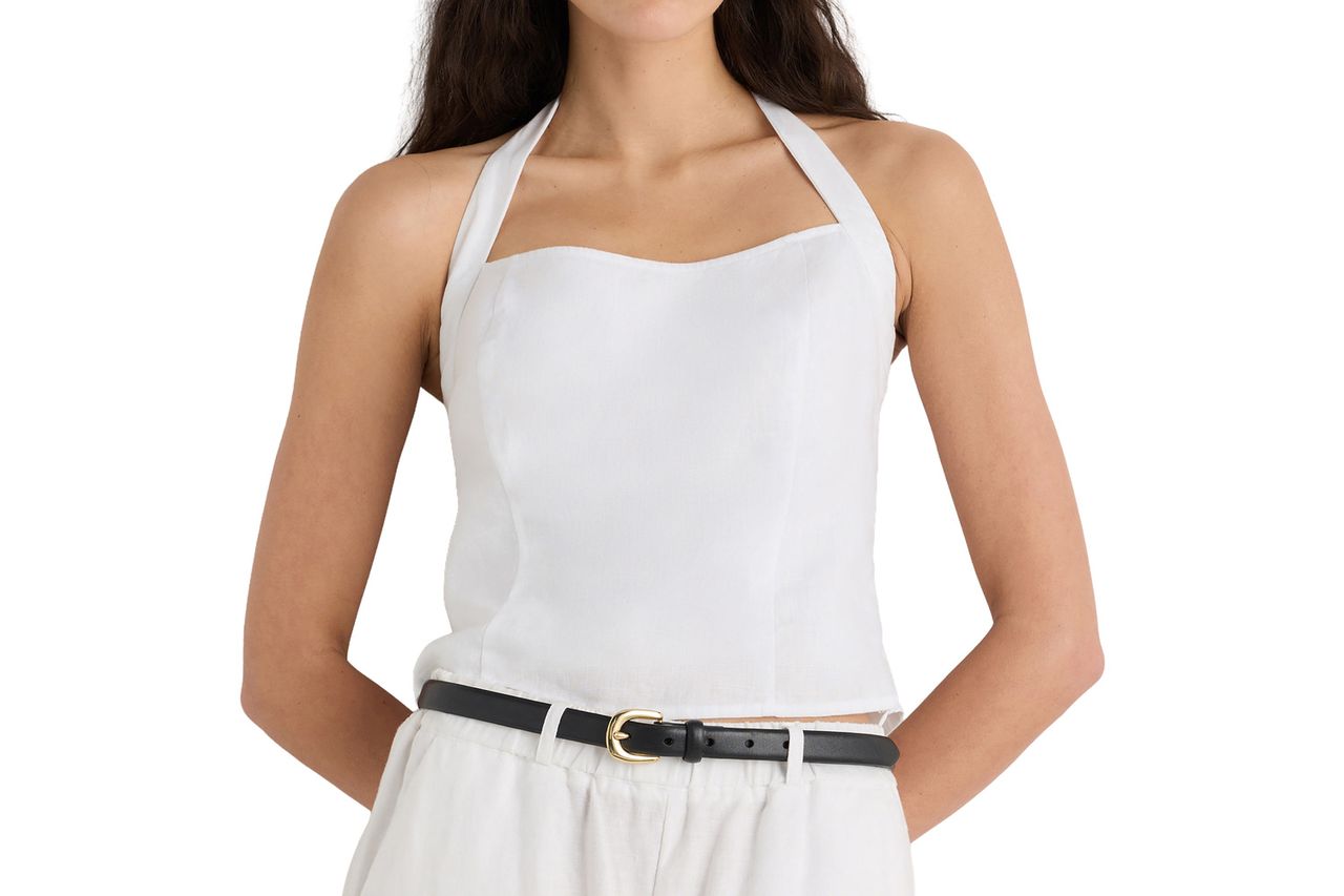 Quince European Linen Halter Top Credit: Quince
