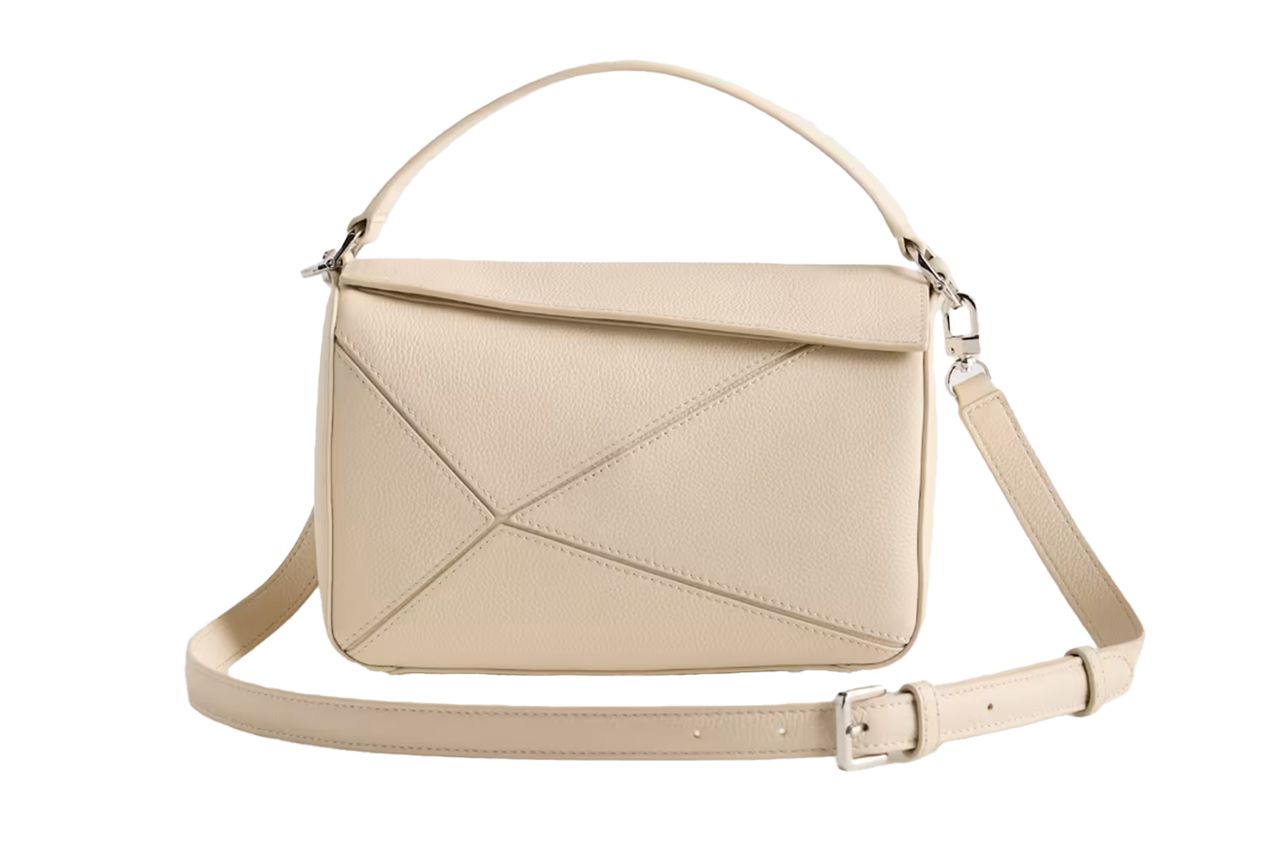 Italian Leather Patchwork Crossbody Credit: Quince