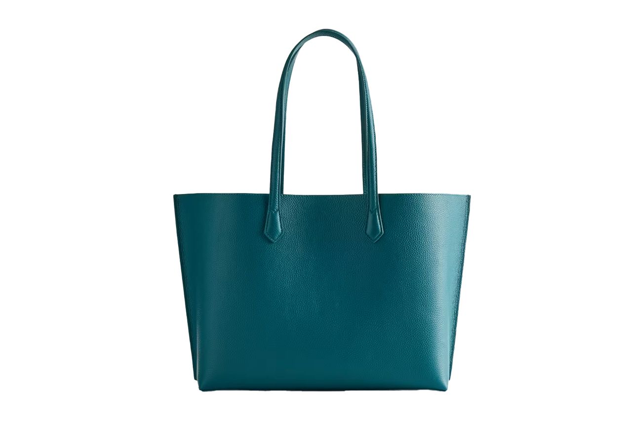 Italian Leather Triple Compartment Shopper Tote Credit: Quince