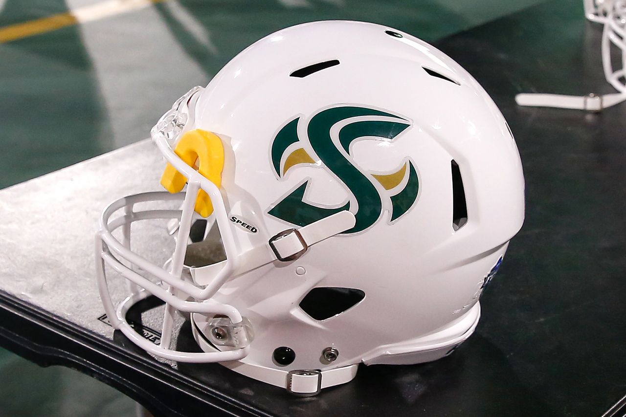 A detailed view of a Sacramento State Hornets helmet Sacramento State Hornets helmet (stock image)Credit: Kevin Abele/Icon Sportswire via Getty