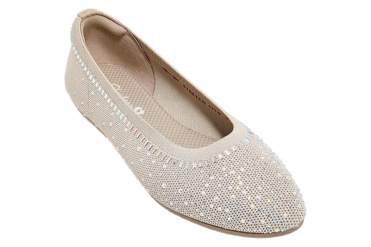 Skechers Cleo 2.0 Recycled Vegan Knit Flats Credit: Qvc