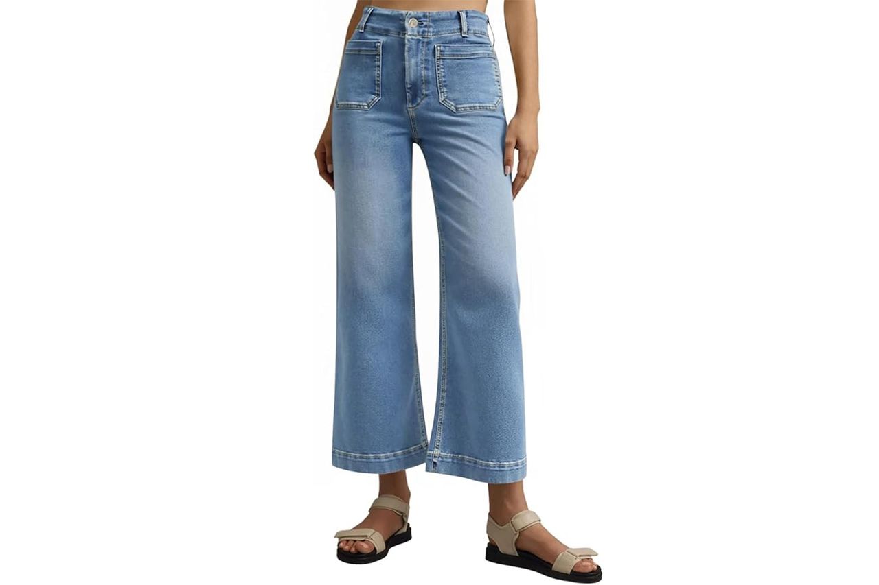 Tankaneo Womens Wide Leg Jeans Credit: Amazon