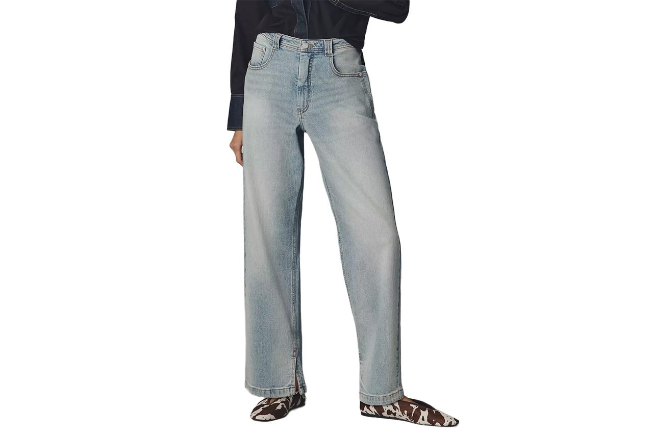 The Jules Mid-Rise Relaxed Straight-Leg Jeans by Pilcro Credit: Anthropologie