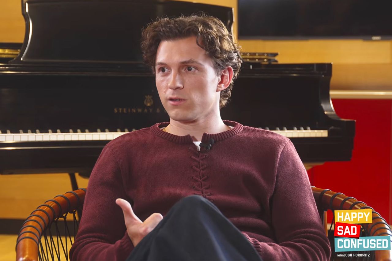 Tom Holland on Happy Sad Confused podcast with Josh Horowitz.Credit: Josh Horowitz/YouTube