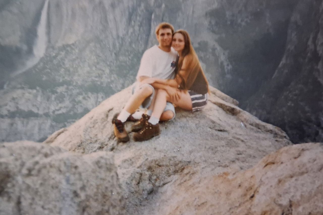 David and Bernadette after he proposed in 1996Credit: Courtesy Laura GudenKauf