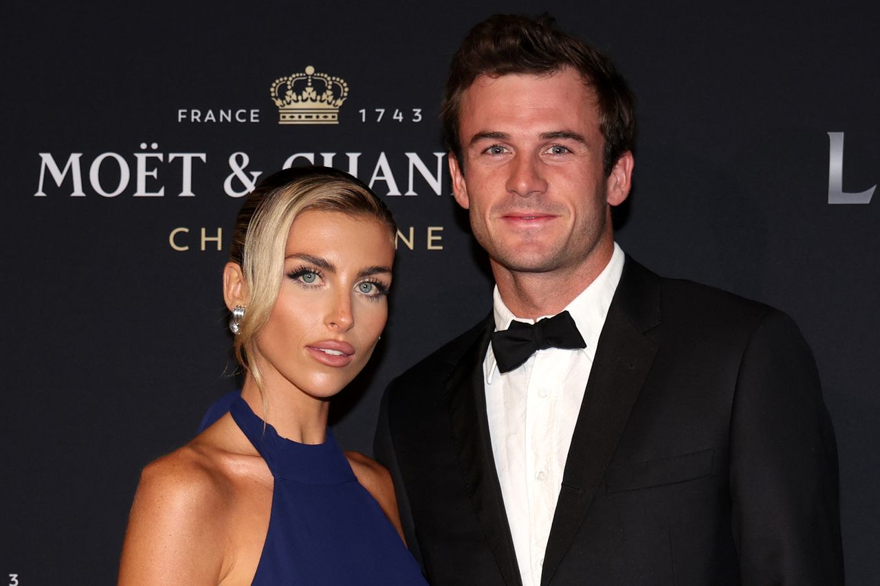 Tommy Paul and Paige Lorenze at the Laver Cup Gala on September 21, 2023 in Vancouver, British Columbia.Credit: Matthew Stockman/Getty