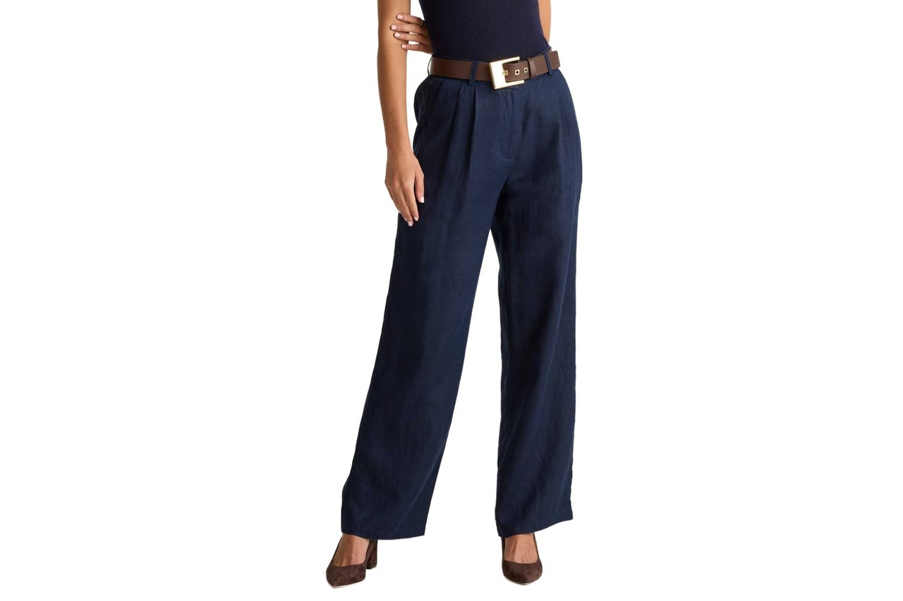 100% European Linen Pleated Trouser Credit: Quince