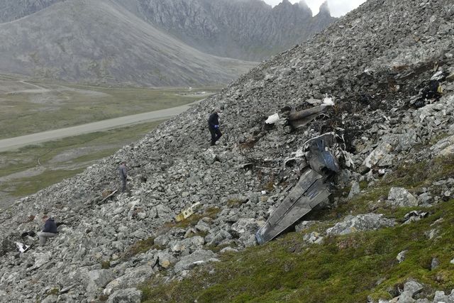 Aug. 20 crash of a Cessna 441 airplane near Cape Newenham, Alaska.Credit: NTSB