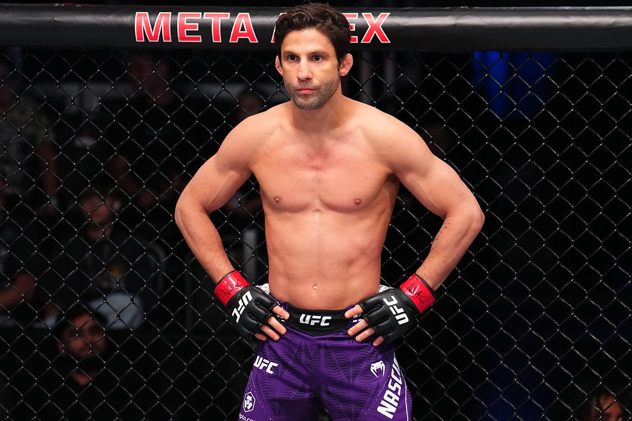Allan Nascimento of Brazil vs Mitch Raposo, UFC Fight Night event on June 20, 2026 in Las VegasCredit: Chris Unger/Zuffa LLC via Getty