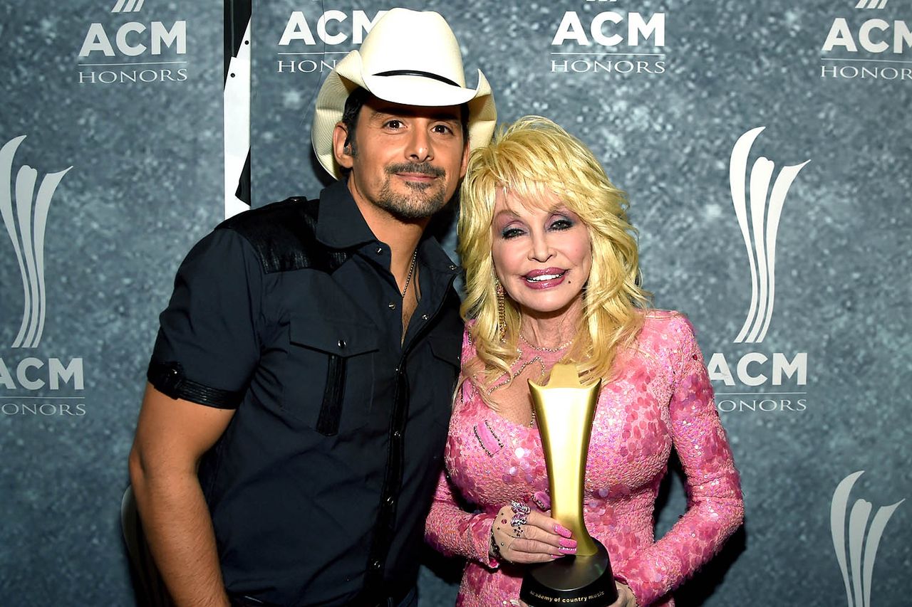 Brad Paisley and Dolly Parton in 2017