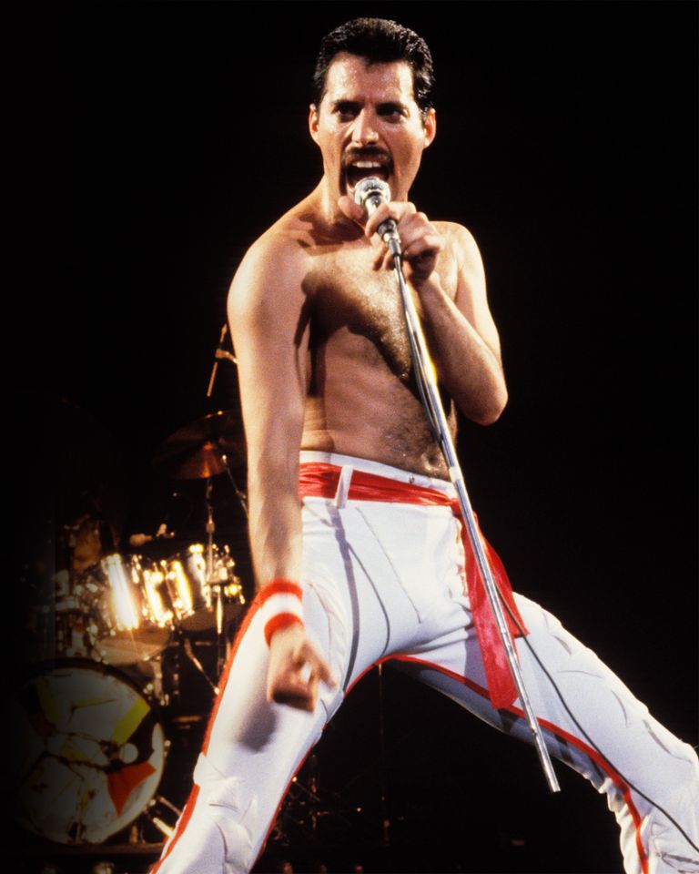 Freddie Mercury on tour with Queen in 1982Credit: Steve Jennings/WireImage