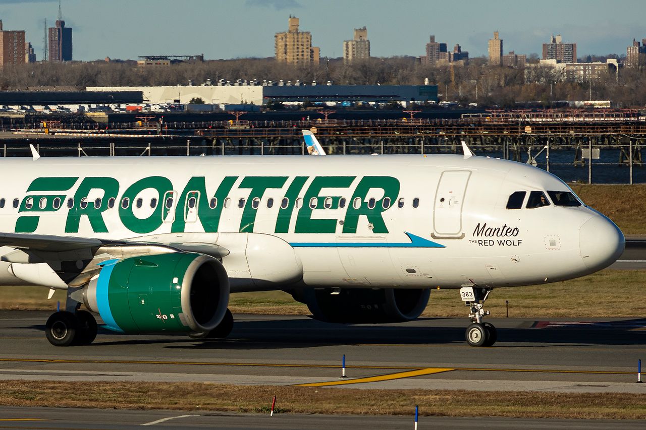 A Frontier Airlines planeCredit: Nicolas Economou/NurPhoto via Getty