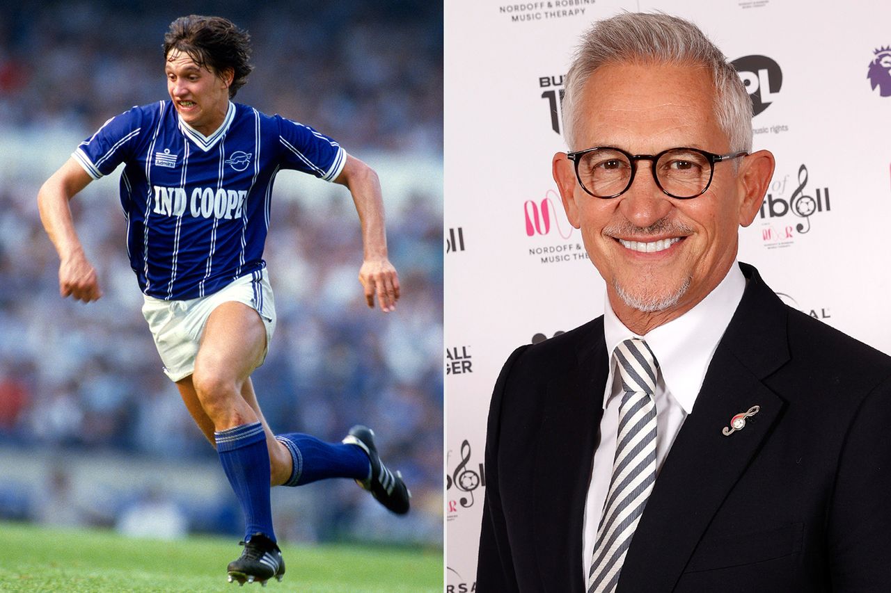 Gary Lineker Gary Lineker during a 1984 match; Gary Lineker in 2025Credit: Mark Leech/Getty; JMEnternational/Getty