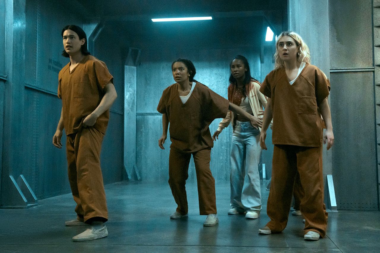 Derek Luh, Jaz Sinclair, Keeya King and Lizze Broadway in ‘Gen V’Credit: Jasper Savage/Prime