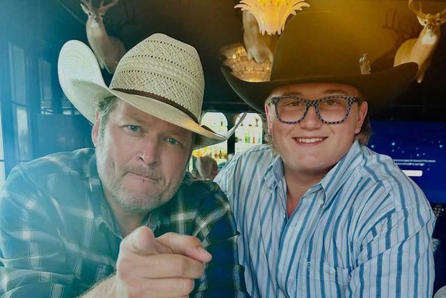 Gwen Stefani’s son Zuma and Blake Shelton.Credit: Gwen Stefani/Instagram