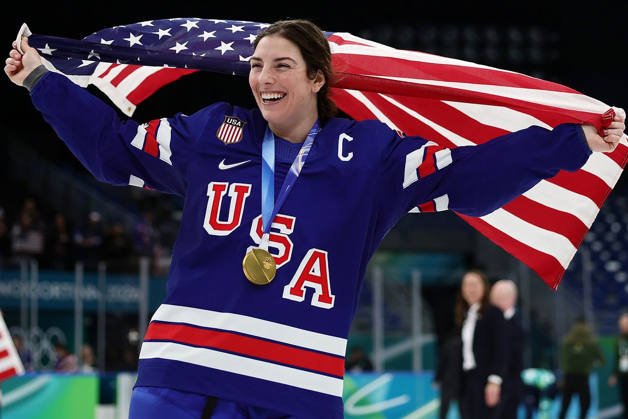 Hilary Knight during the 2026 Winter Olympics.Credit: Andreas Rentz/Getty