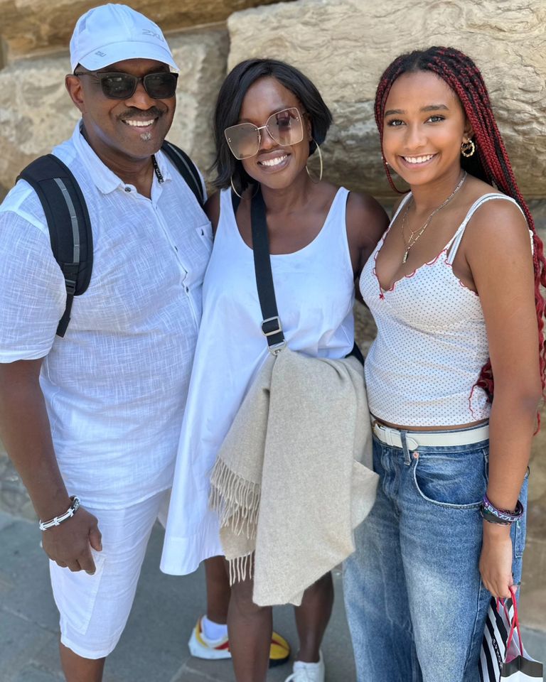 Julius Tennon, Viola Davis and Genesis TennonCredit: Viola Davis/Instagram