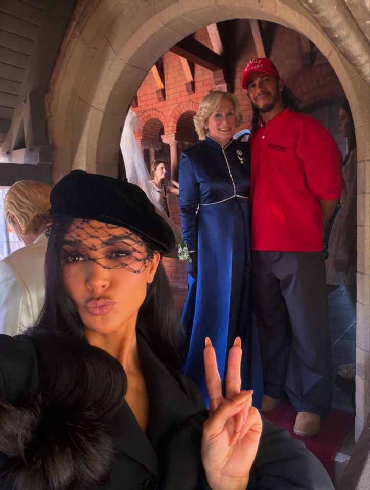 Kim Kardashian, Glenn Close, and Lewis HamiltonCredit: Lewis Hamilton/Instagram