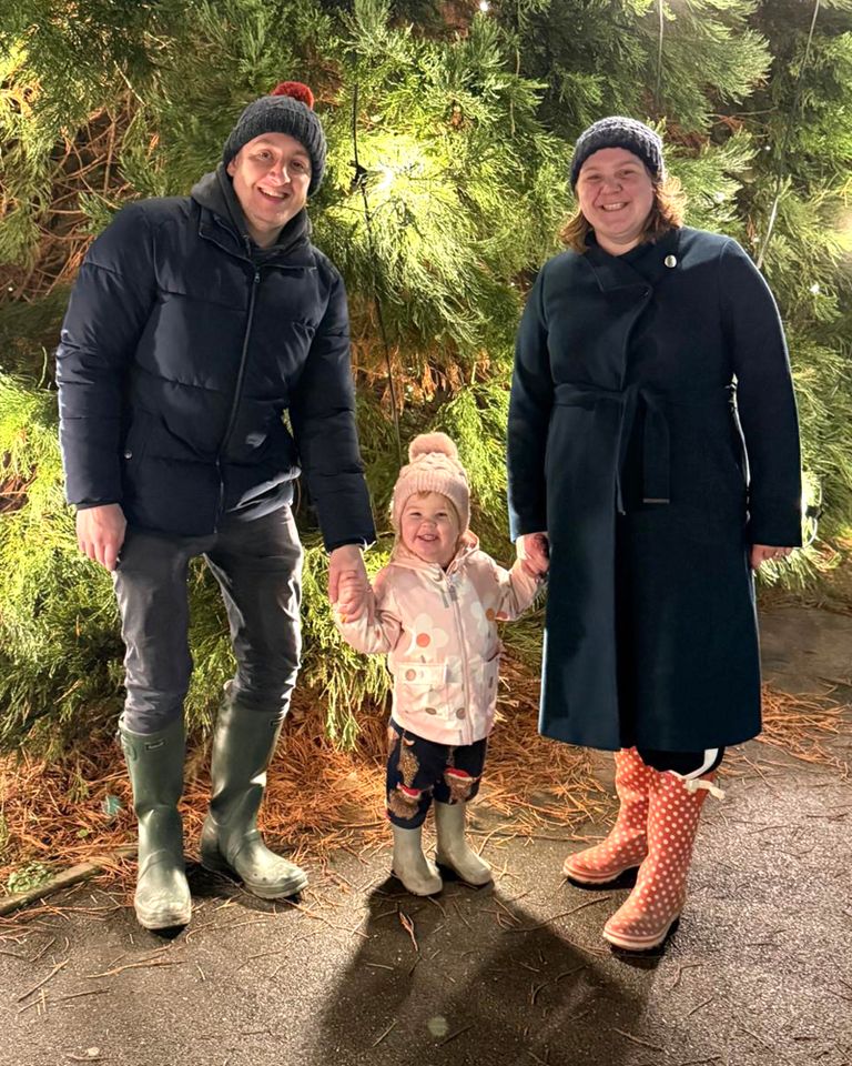 Steve Sharman with his wife, Emily Sharman, and their daughter, Florence SharmanCredit: Steve Sharman