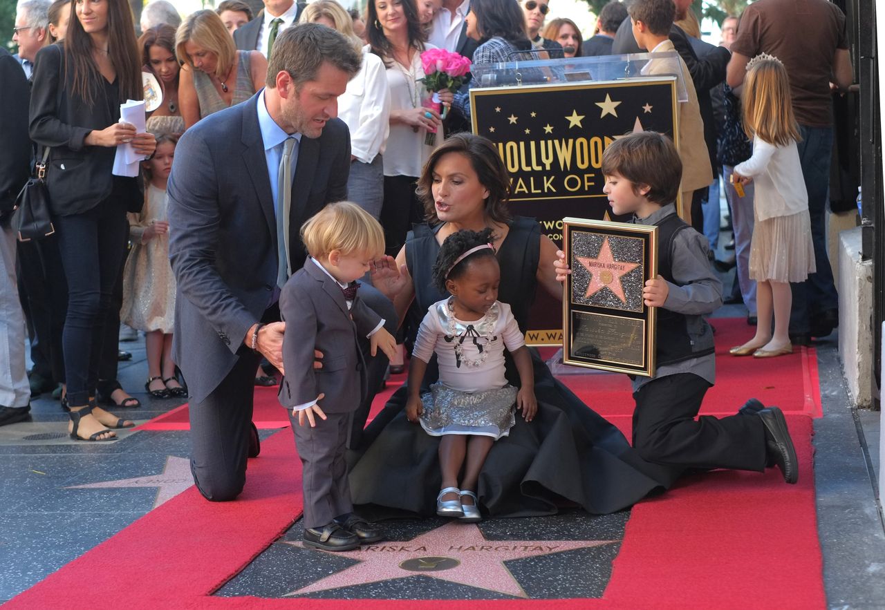 Mariska Hargitay, Peter Hermann and their kids at Hargitay’s star ceremony at the Hollywood Walk of FameCredit: OE KLAMAR/AFP via Getty