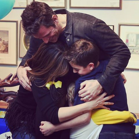 Mariska Hargitay and Peter Hermann share a hug with their kidsCredit: Mariska Hargitay/Instagram