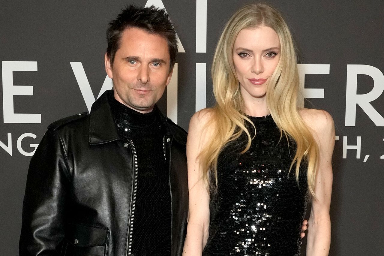 Matt Bellamy and Elle Evans attend Celine at The Wiltern on December 08, 2022 in Los Angeles, California.Credit: Kevin Mazur/Getty