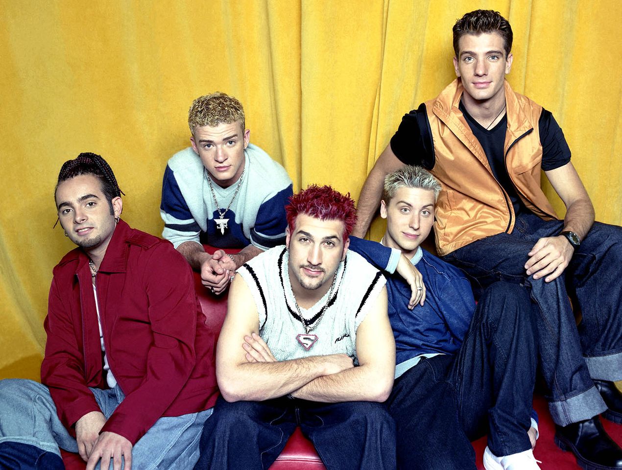 *NSYNC (L-R Chris Kirkpatrick, Justin Timberlake, Joey Fatone, Lance Bass and JC Chasez) in Los Angeles in August 1999.Credit: Bob Berg/Getty