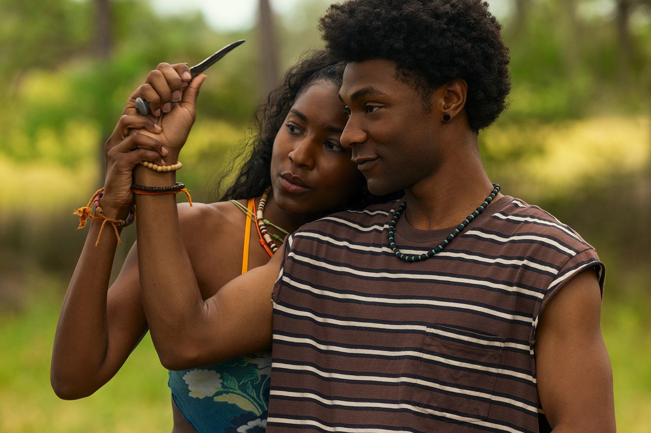 Carlacia Grant as Cleo, Jonathan Daviss as Pope in ‘Outer Banks’ season 5Credit: Jackson Lee Davis/Netflix