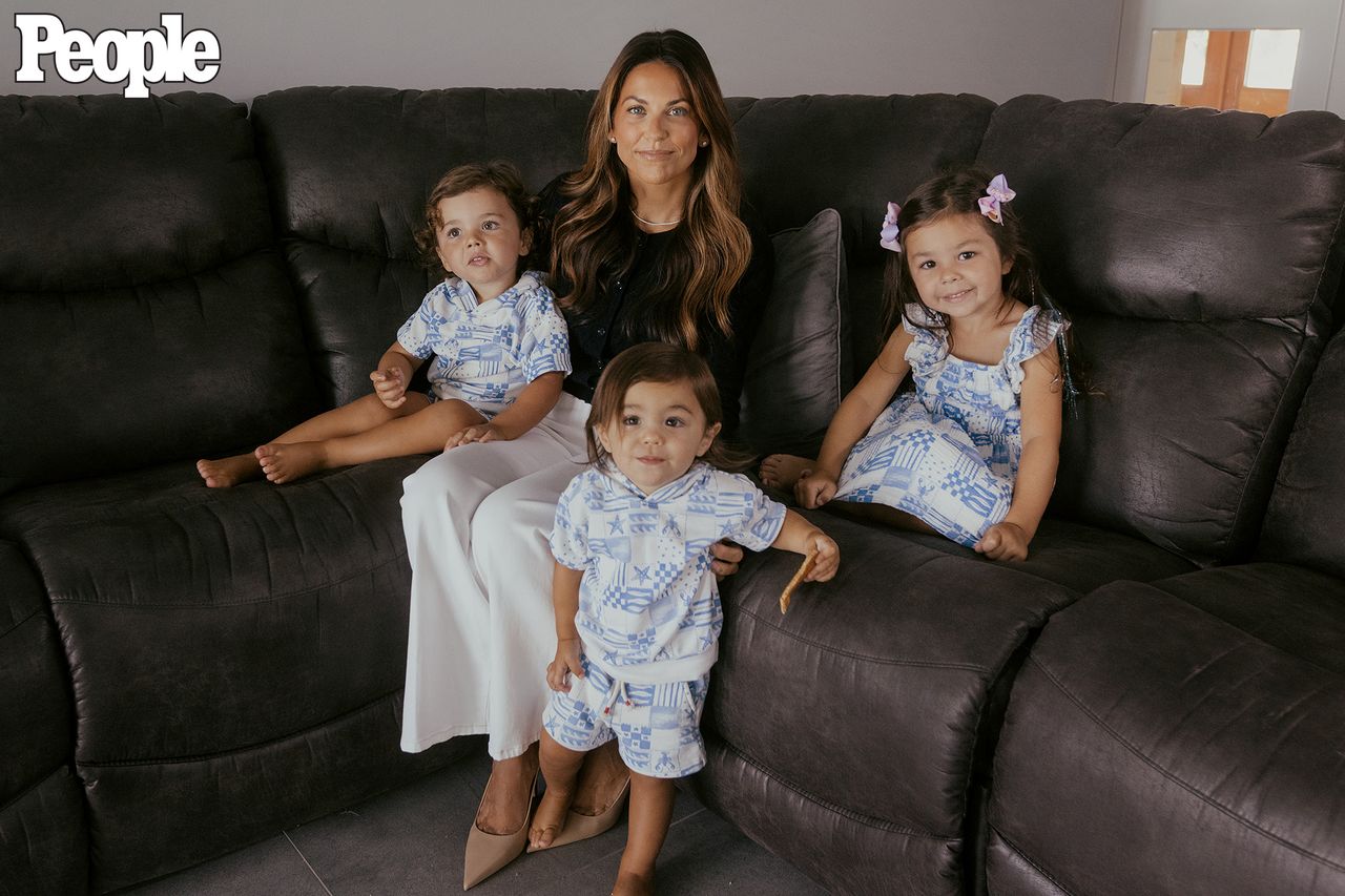 Meredith Gaudreau with (L-R) Johnny, Carter and NoaCredit: Christaan Felber