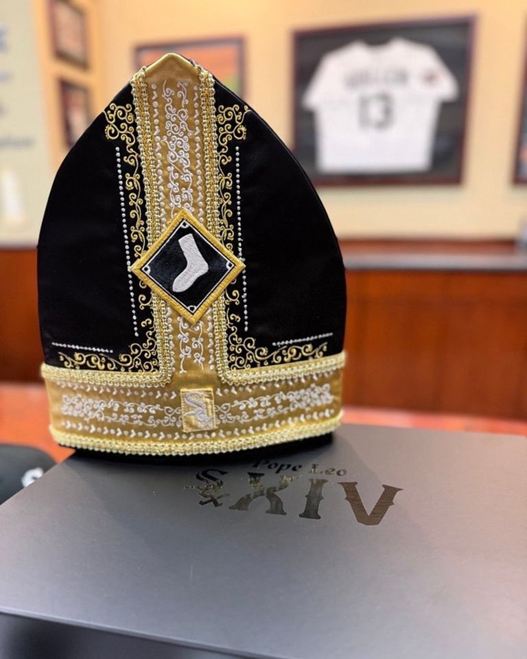 Pope Leo Sports His New White Sox Pope Hat The White Sox Pope Hat.Credit: whitesox/Instagram