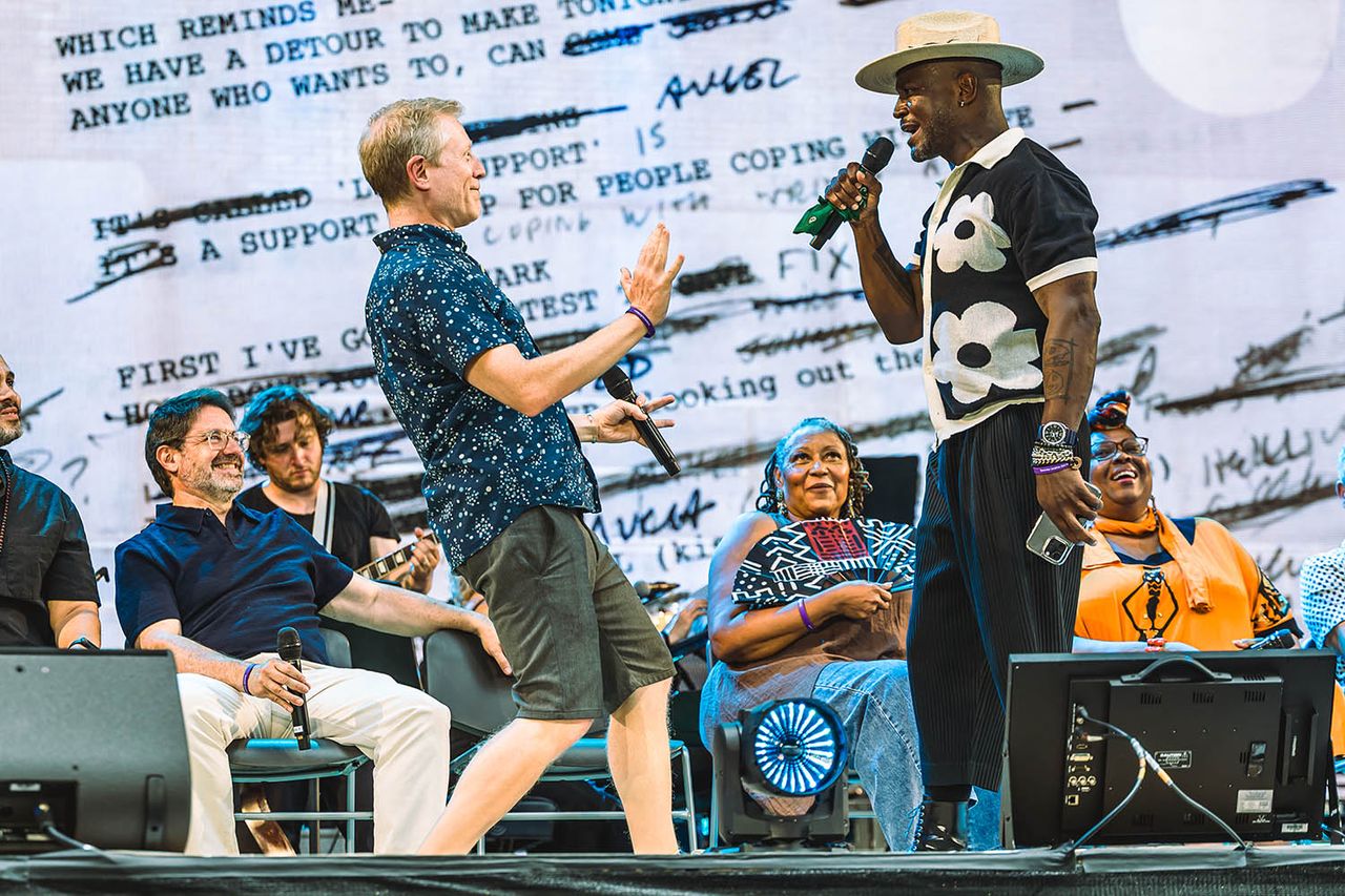 Anthony Rapp and Taye DiggsCredit: Austin Ruffer