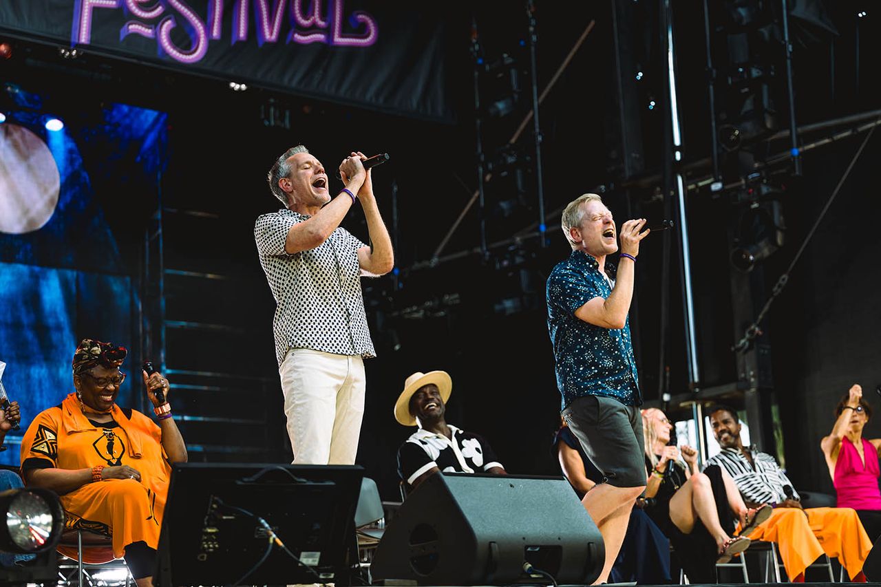 Adam Pascal and Anthony RappCredit: Austin Ruffer
