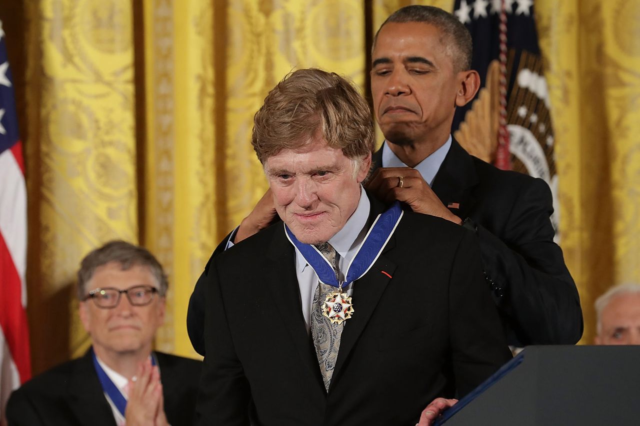Robert Redford and Barack Obama in 2016Credit: Chip Somodevilla/Getty