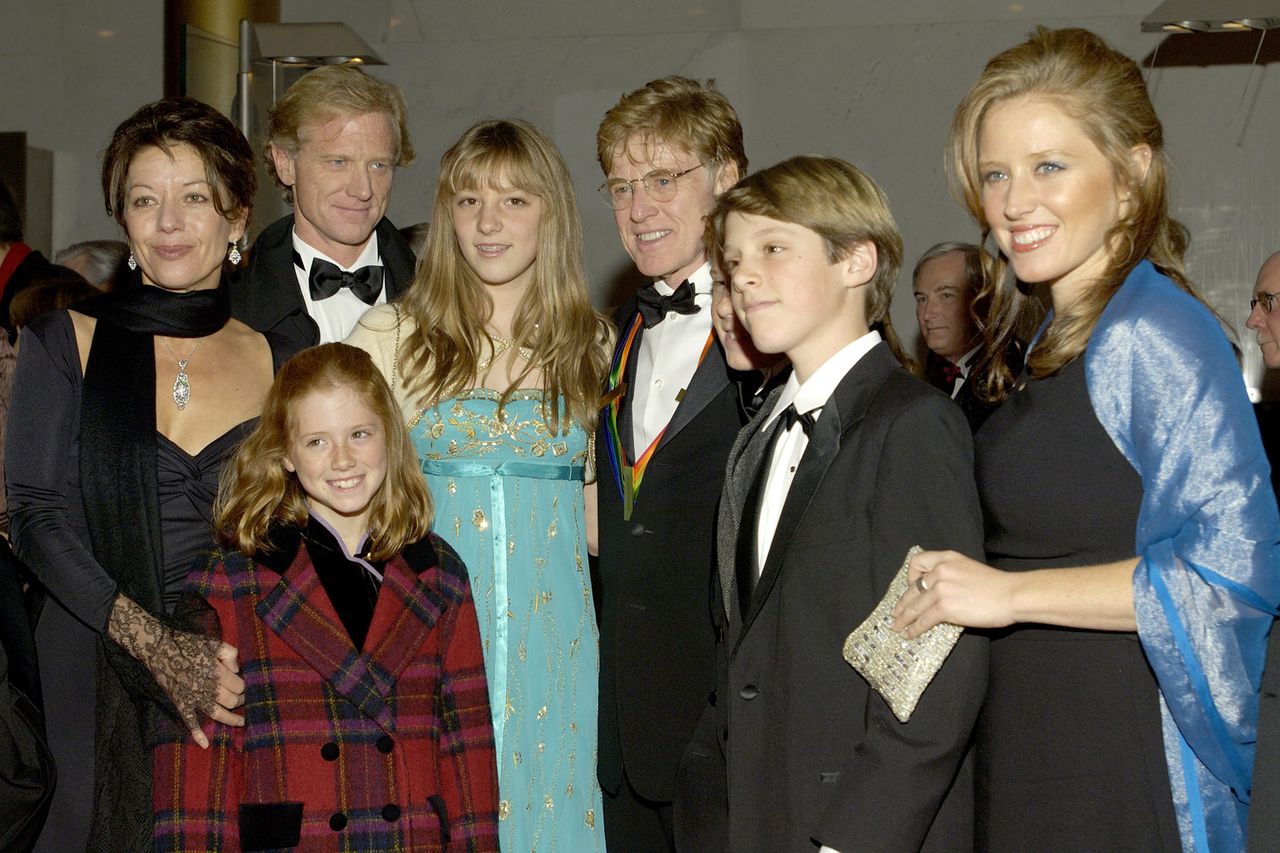 Robert Redford with his familyCredit: Chris Greenberg/Getty