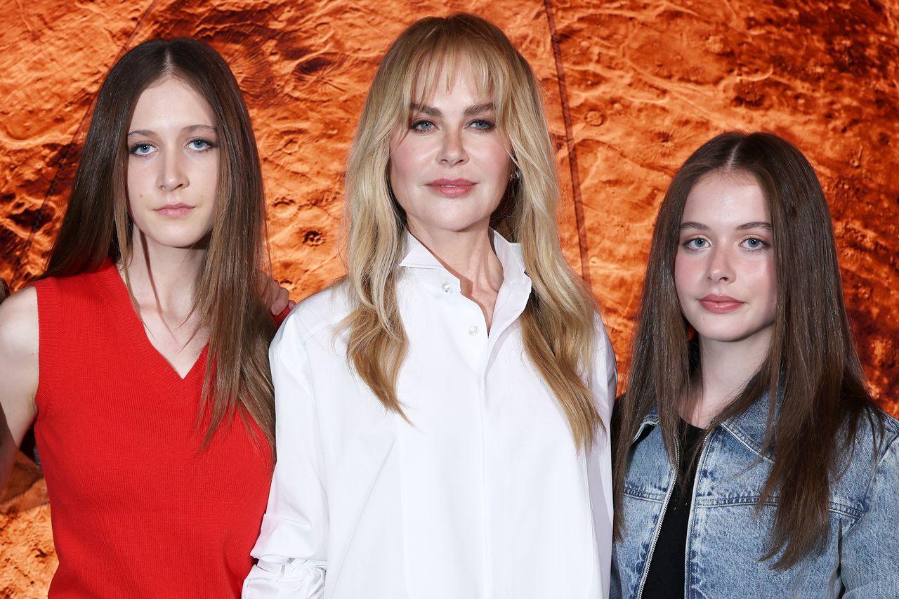 Sunday Rose Kidman Urban, Nicole Kidman and Faith Margaret Kidman-Urban, Chanel Womenswear Spring/Summer 2026 showCredit: Dominique Charriau/Getty