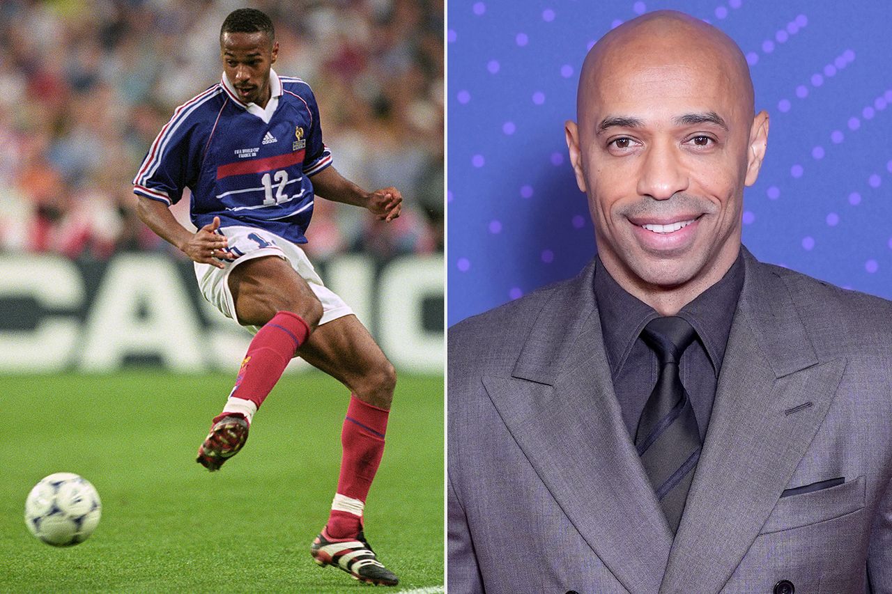 Thierry Henry Thierry Henry at the 1998 FIFA World Cup; Thierry Henry in 2025Credit: Michael Steele - PA Images via Getty; Dominic Lipinski/Getty