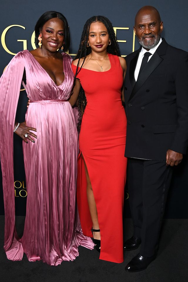 Viola Davis, Genesis Tennon and Julius TennonCredit: Jon Kopaloff/Getty