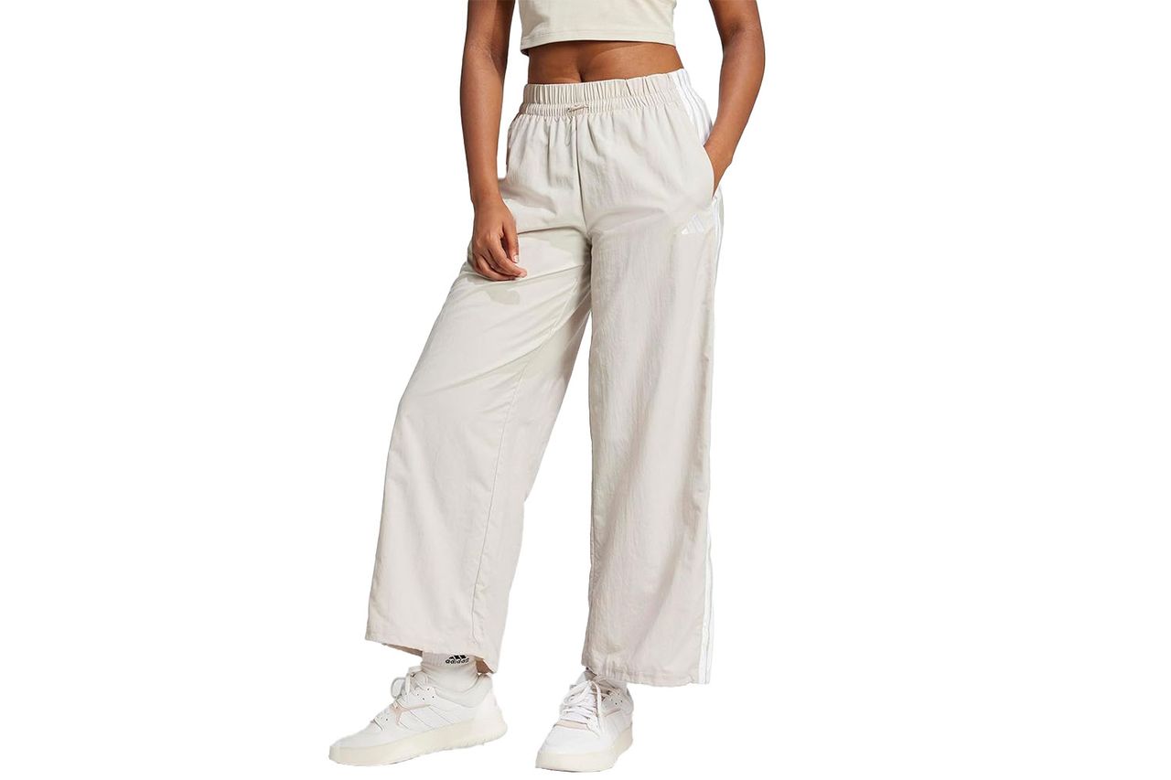 adidas Essentials 3-Stripes Lifestyle Woven Parachute Tracksuit Bottom Credit: Amazon