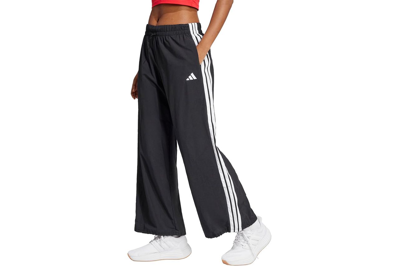 adidas Women's Essentials 3-Stripes Woven Parachute Pants Credit: Amazon