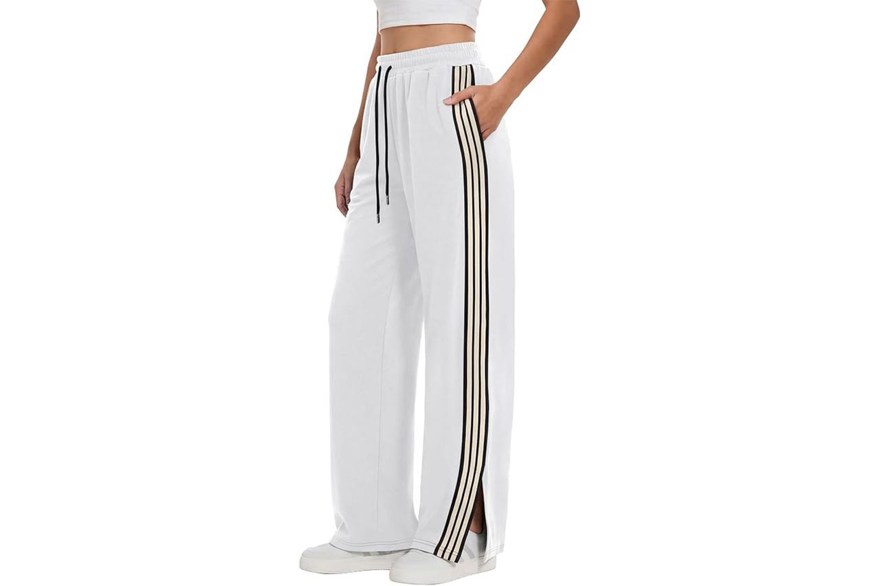 anrabess Sweatpants Wide Leg Striped Track Pants Credit: Amazon