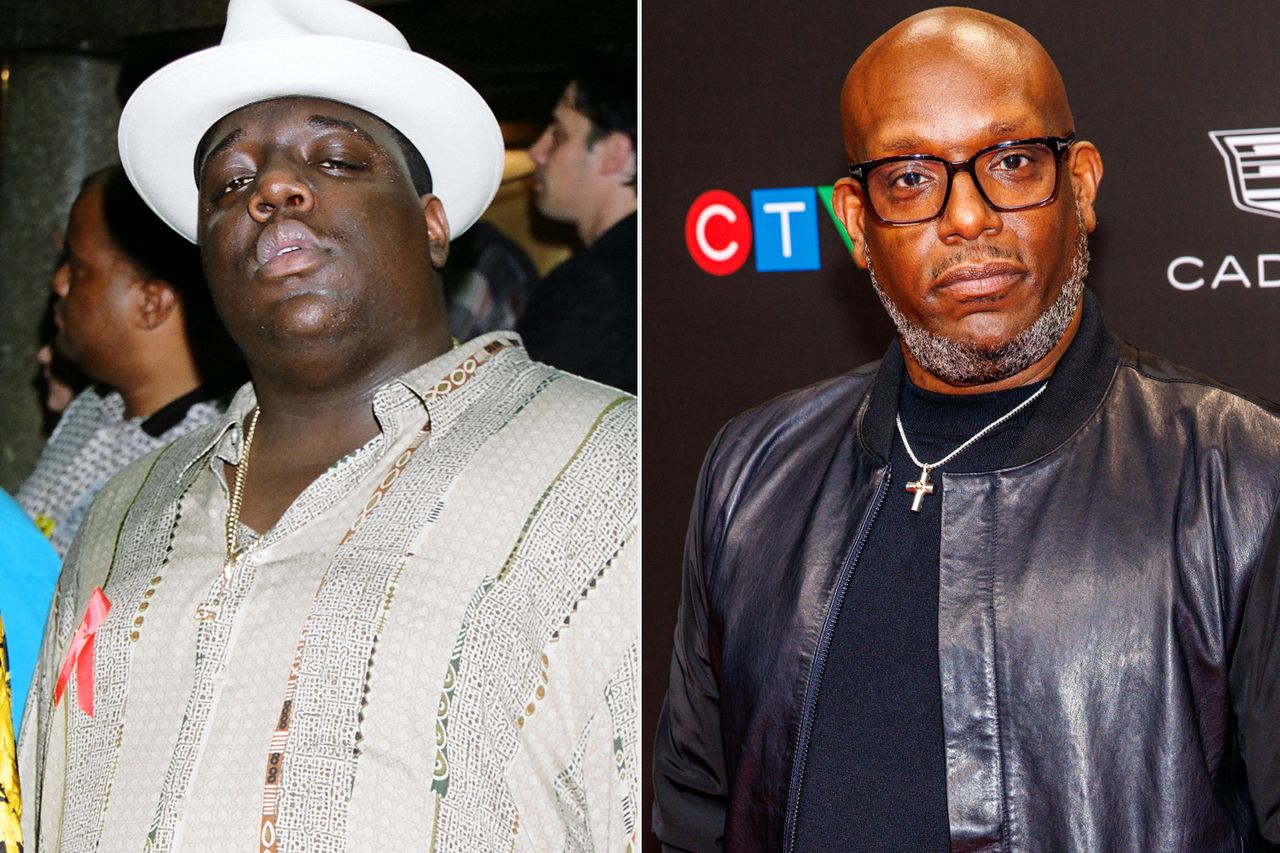 The Notorious B.I.G.; Wayne Barrow in Toronto in December 2023.Credit: Jeff Kravitz/FilmMagic; Mathew Tsang/WireImage