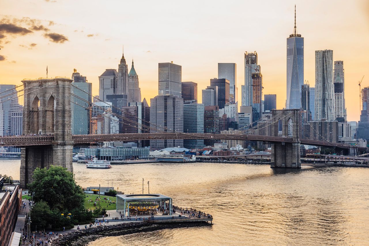 New York skyline at sunset The New York skyline at sunsetCredit: Getty