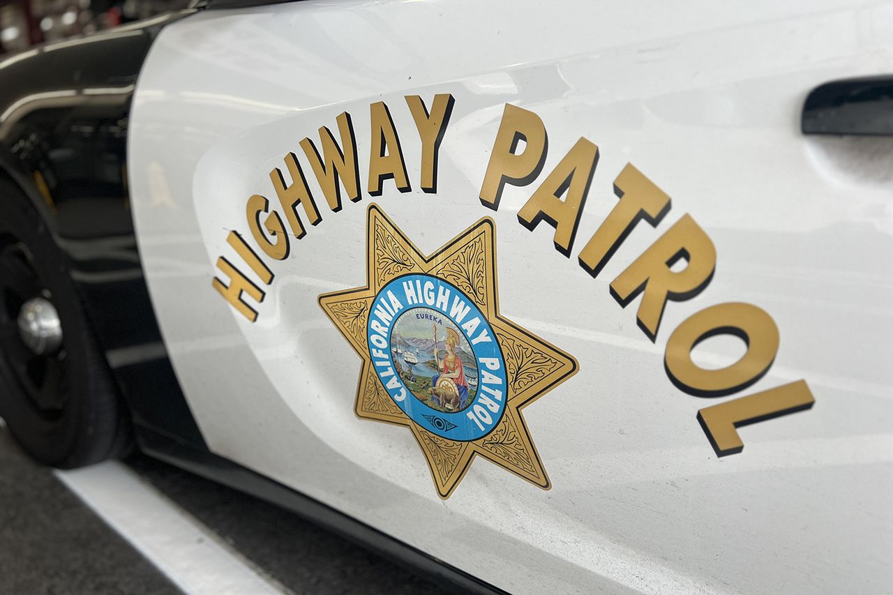 Close-up of logo for California Highway Patrol on a police car California Highway Patrol vehicleCredit: Smith Collection/Gado/Getty