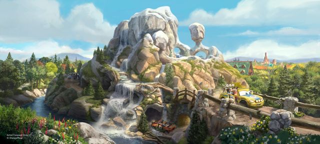 Concept art of Ridge Run Rally at the ‘Cars’-themed land coming to Walt Disney World.Credit: Disney