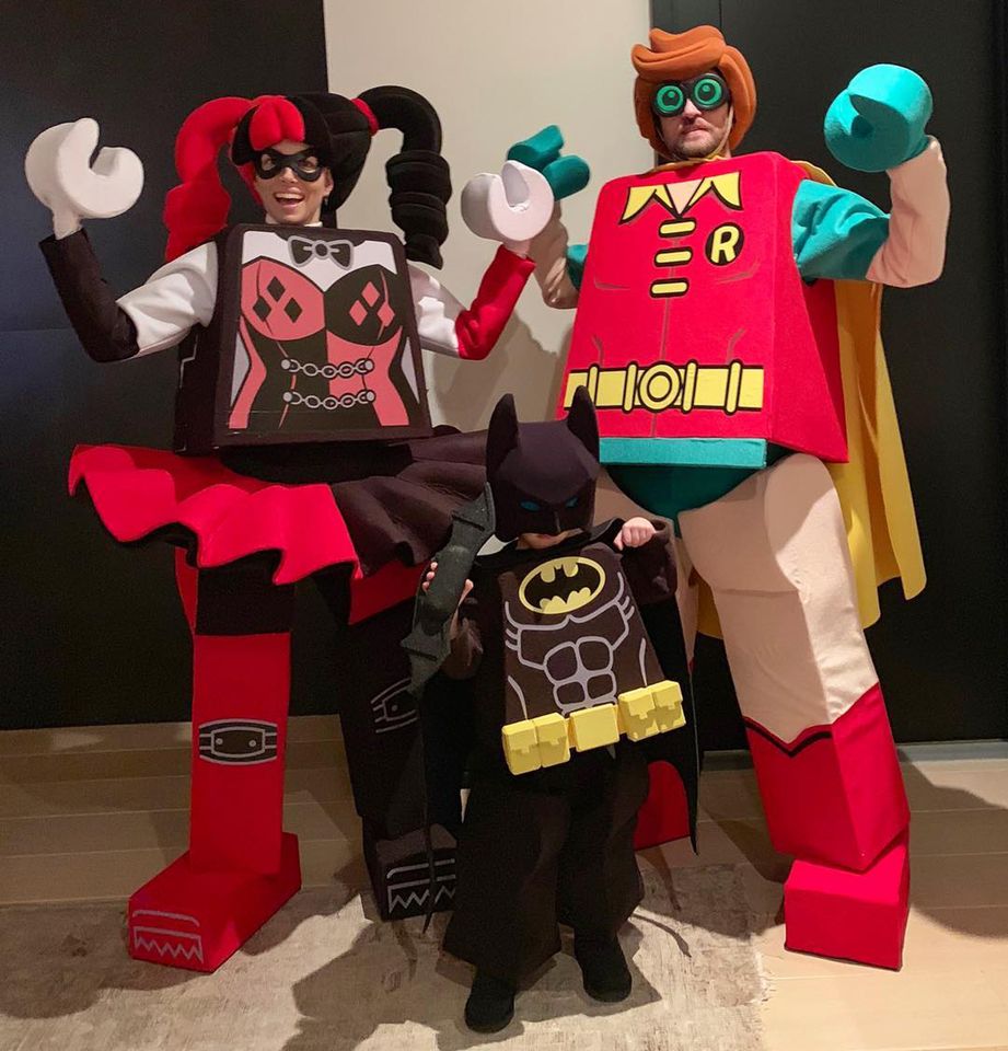 Celeb family Halloween costumes 2018 Justin Timberlake and Jessica Bielâs Lego Movie Costumes Jessica Biel, Silas Timberlake, Justin TimberlakeCredit: Justin Timberlake/Instagram